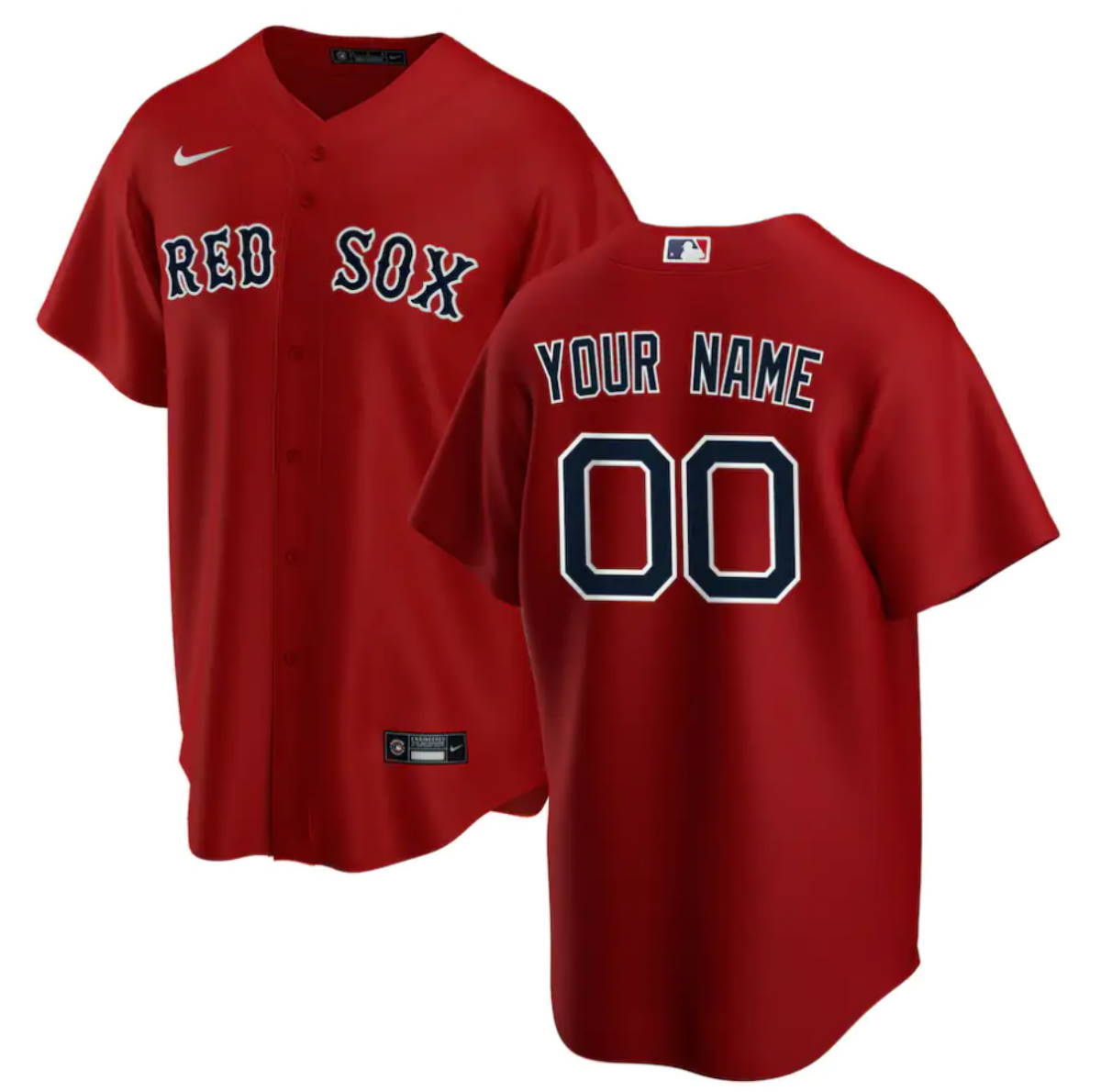 Boston Red Sox Red Alternate Replica Custom Jersey