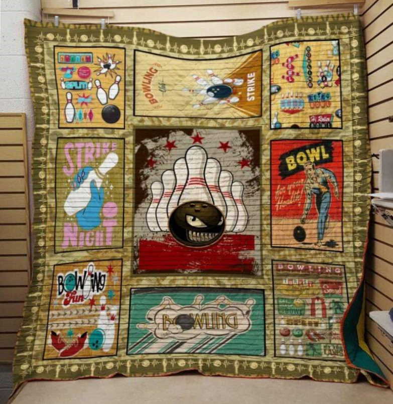 Bowling Strike 3D Customized Quilt Blanket