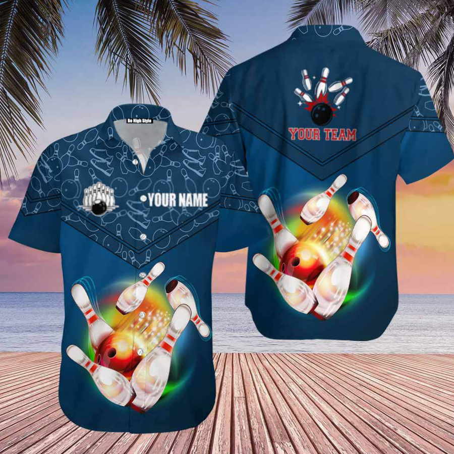 Bowling Team Custom Name Hawaiian Shirt