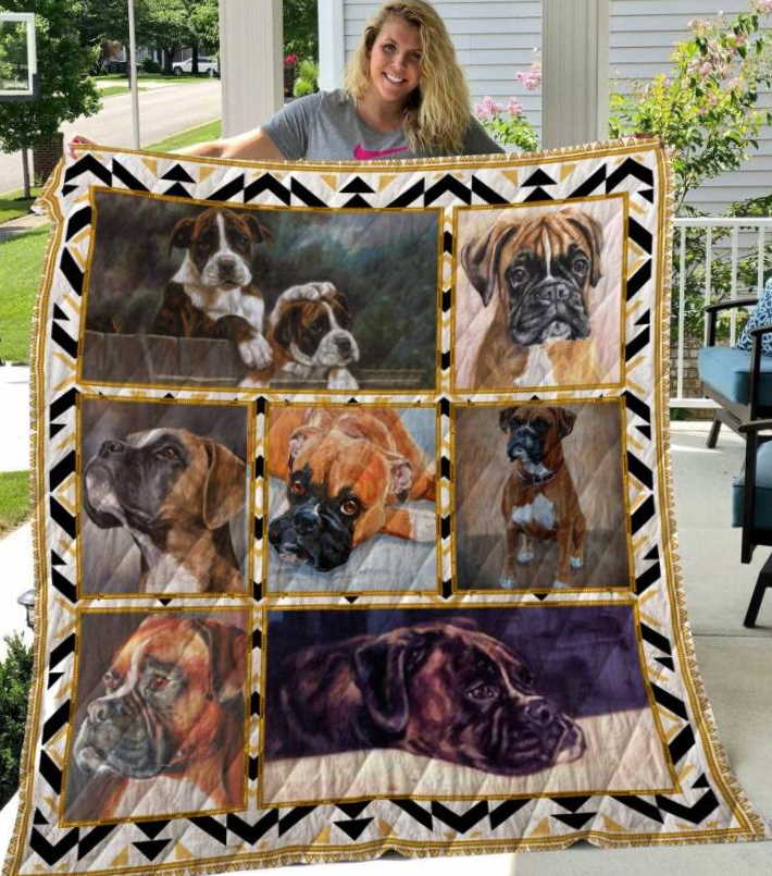 Boxer 3D Customized Quilt Blanket