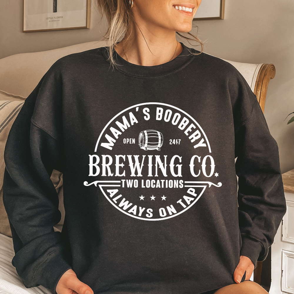 Breastfeeding Mamas Boobery Nursing New Mom Crewneck Sweatshirt