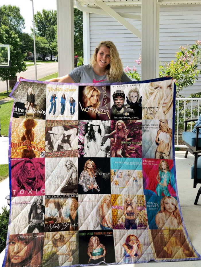 Britney Spears Singles 3D Quilt Blanket