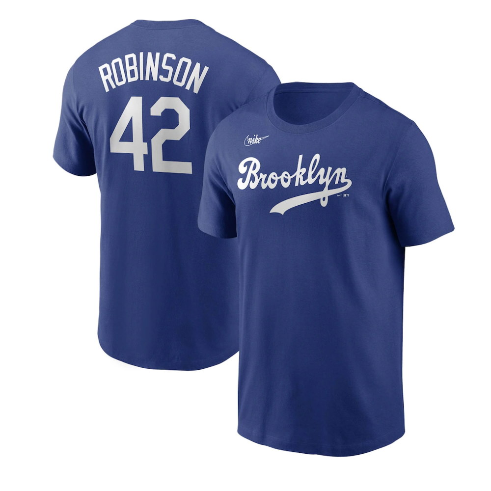 Brooklyn Dodgers Jackie Robinson Name & Number T-Shirt