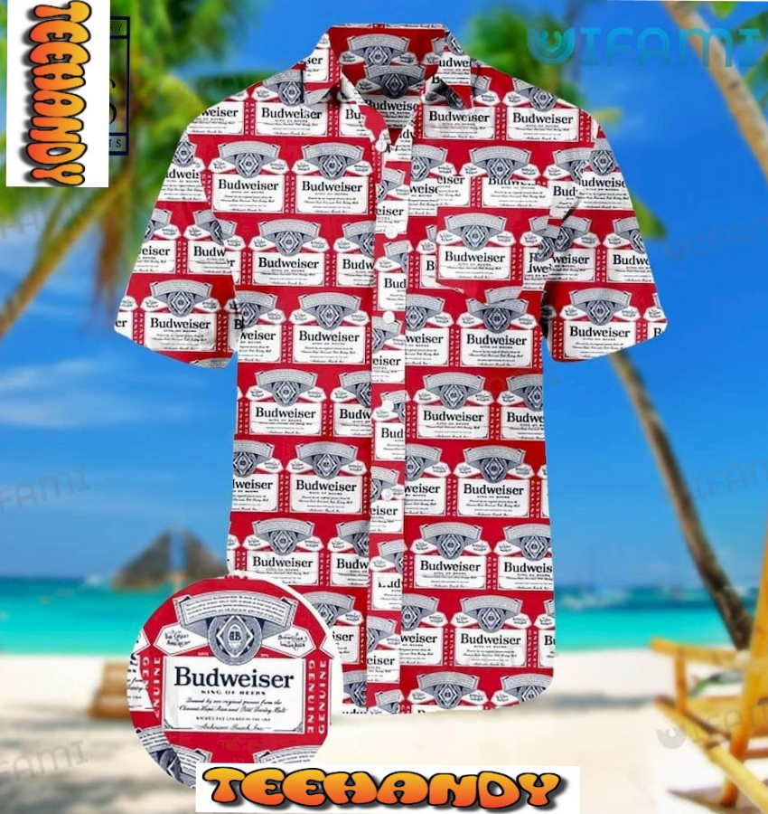 Budweiser Beer 3D Hawaiian Shirt