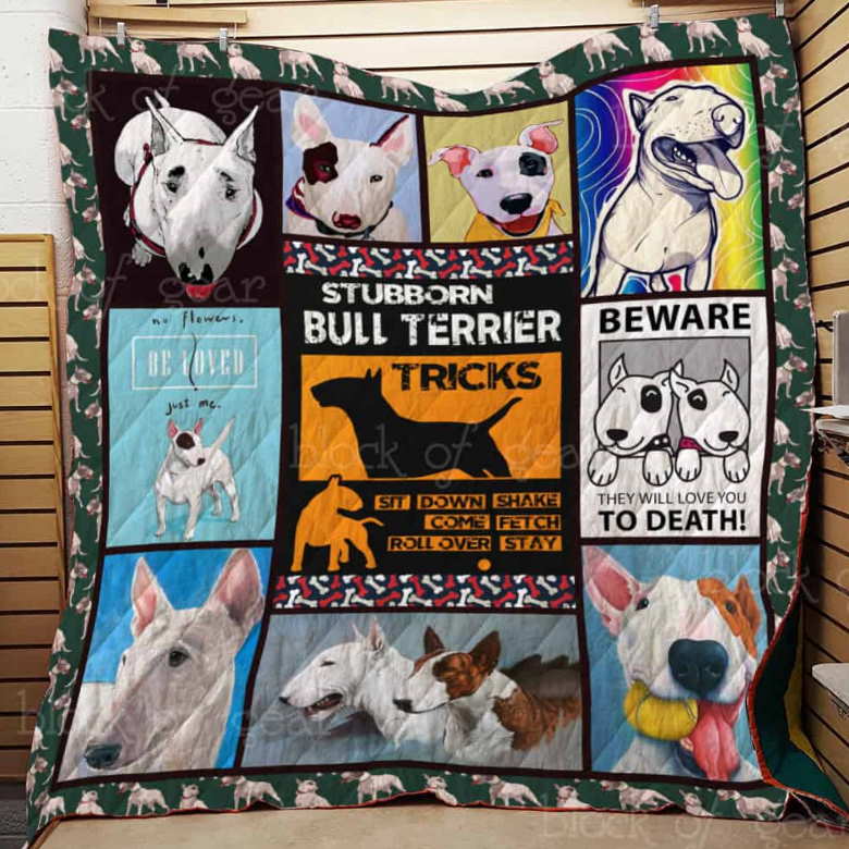 Bull Terrier 3D Quilt Blanket