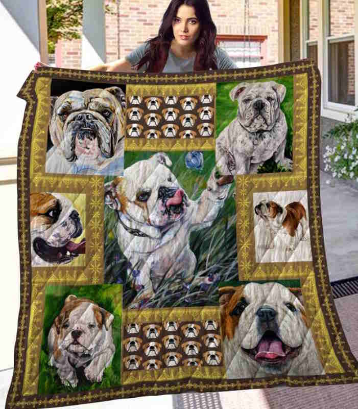 Bulldog 3D Quilt Blanket