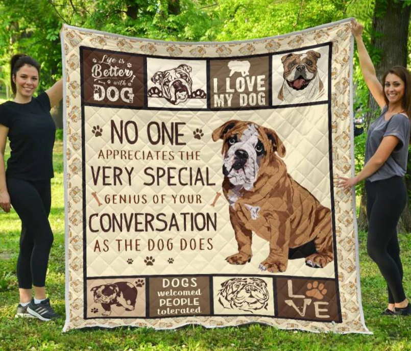 Bulldog Version Special 3D Quilt Blanket