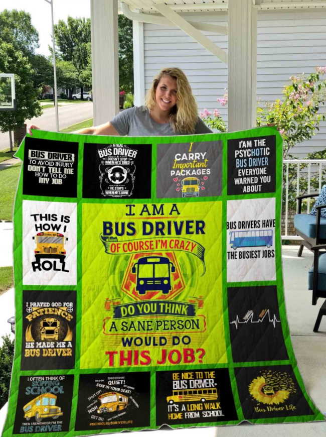 Bus Driver 3D Quilt Blanket