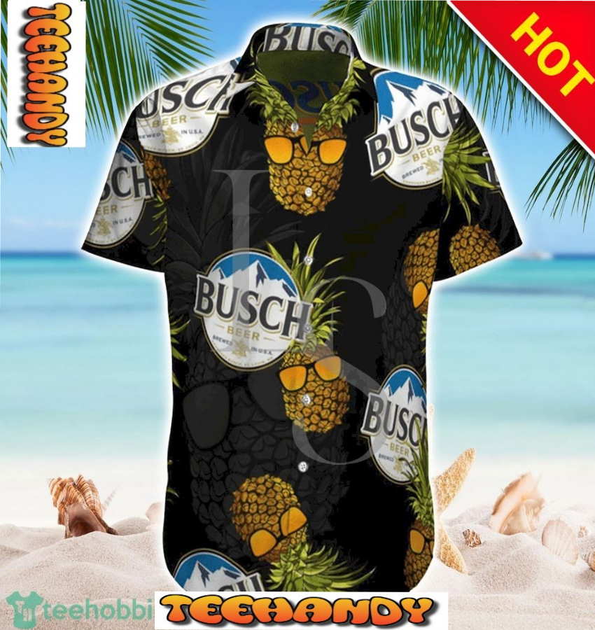 Busch Beer Mr Pineapple Hawaiian Shirt