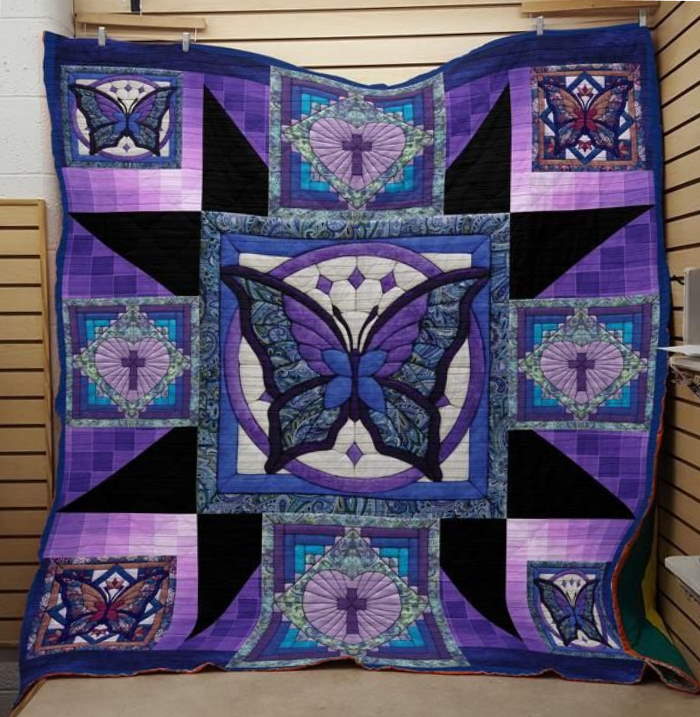 Butterfly One More Night Christmas Gift 3D Quilt Blanket