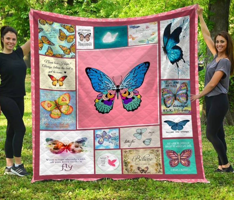 Butterfly There Are So Many Beautiful 3D Quilt Blanket