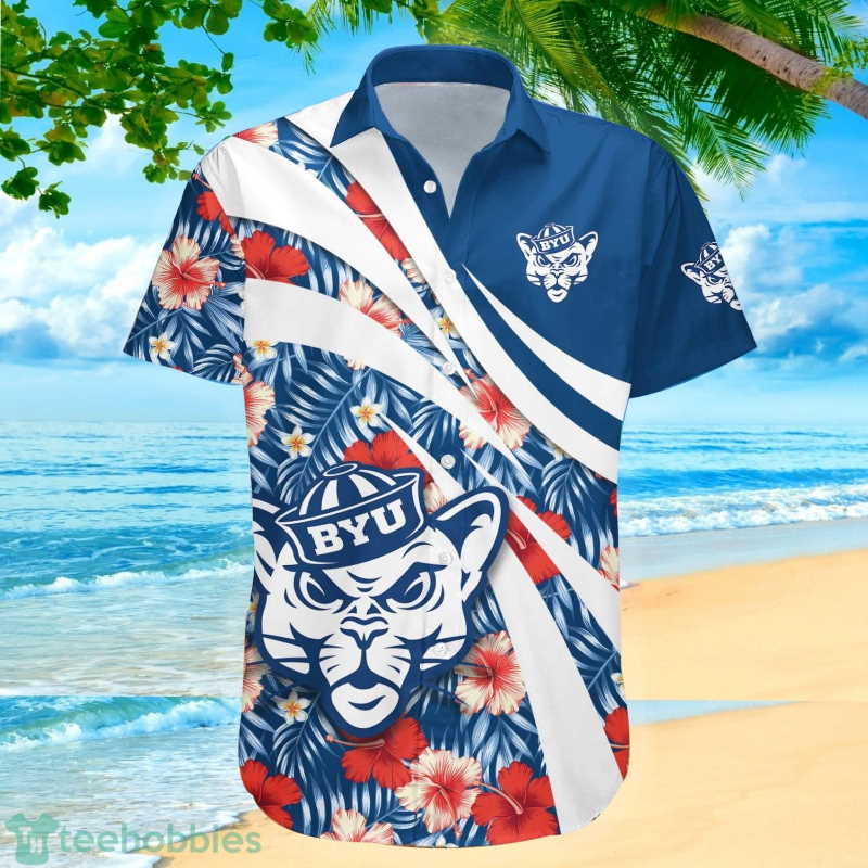 BYU Cougars NCAA Hibiscus Tropical Flower Hawaiian Shirt