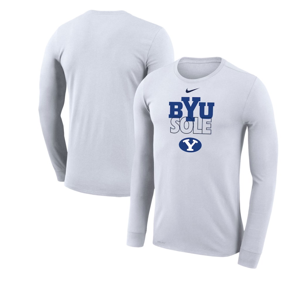 BYU Cougars Sole On Court Bench Long Sleeve T-Shirt