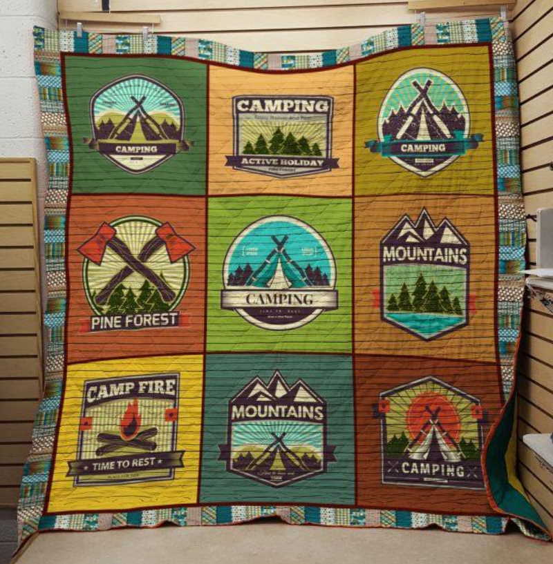 Camping Fire Time To Rest 3D Customized Quilt Blanket