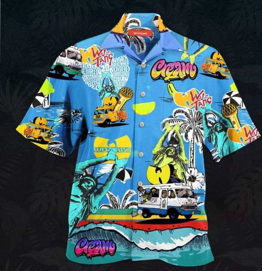 Camping Summer Wu Tang Print Hawaiian Shirt