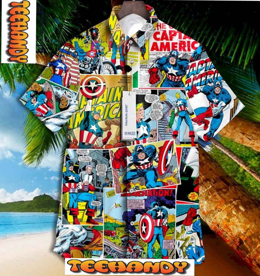 Captain America Marvel Comics Hawaiian Shirt