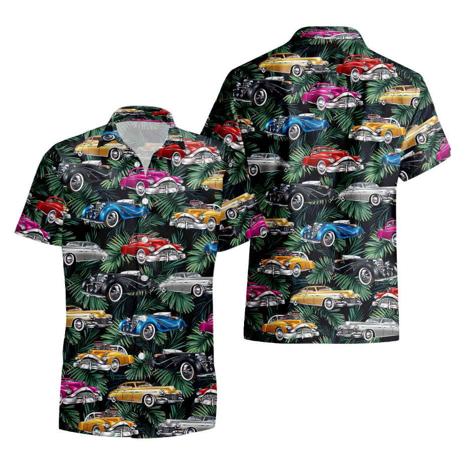 Car Collection Art Hawaiian Car Pot Leaf Shirt