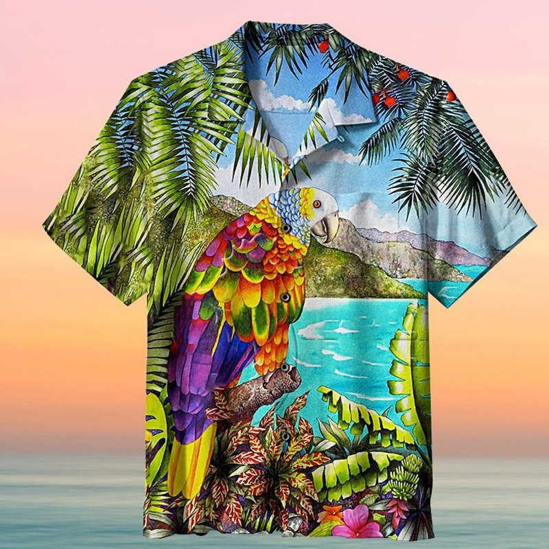 Caribbean St Vincent Parrot Vintage Summer Hawaiian Shirt