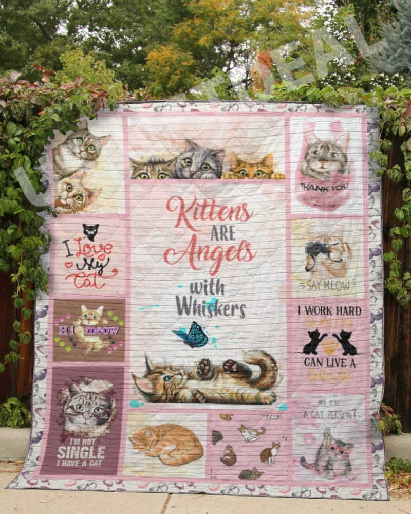 Cat Kittens Are Angels 3D Quilt Blanket