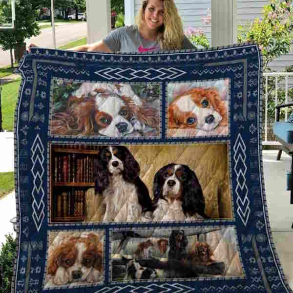 Cavalier King Charles Spaniel 3D Quilt Blanket