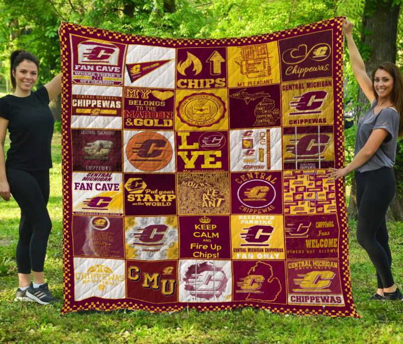 Central Michigan Chippewas 3D Customized Quilt Blanket