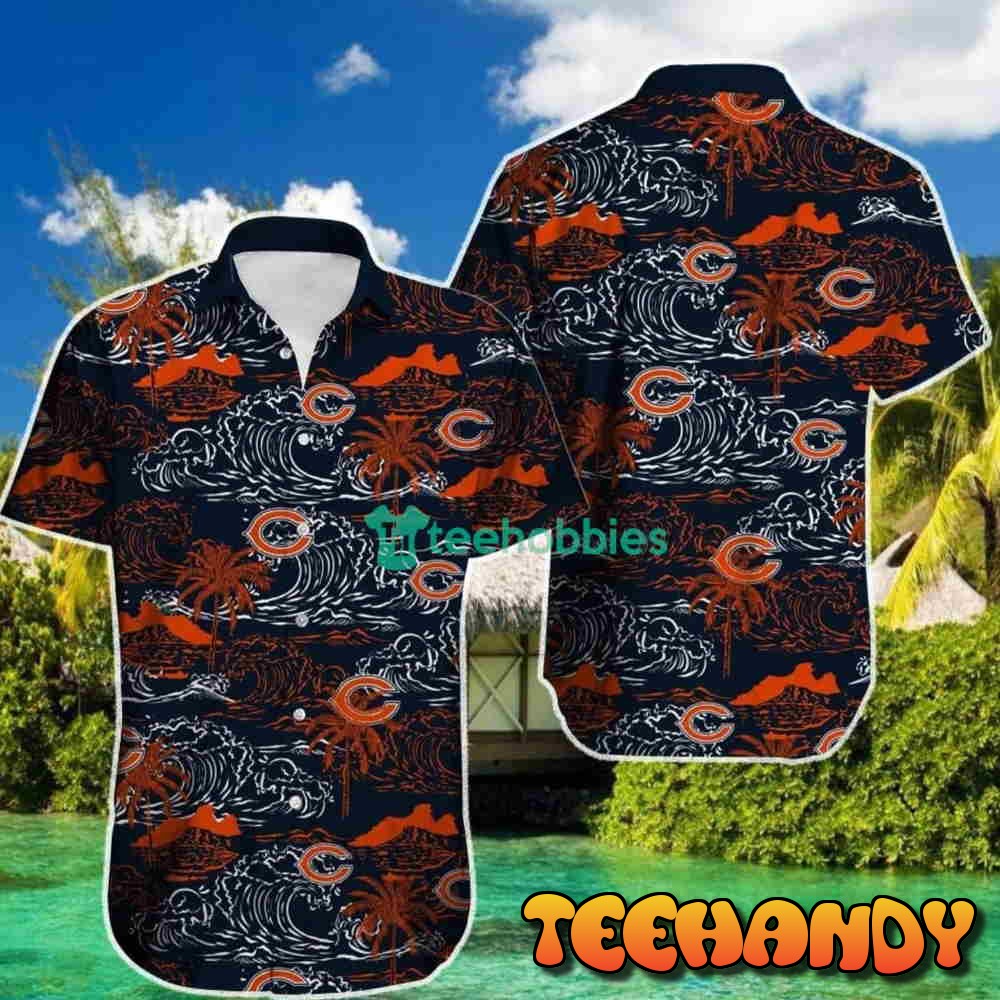 Chicago Bears Waves Pattern Hawaiian Shirt