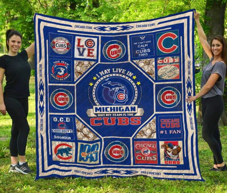 Chicago Cubs Michigan 3D Customized Quilt Blanket