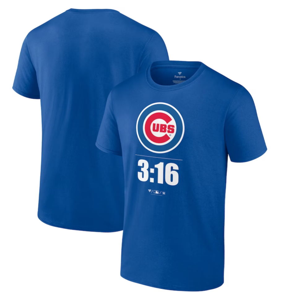 Chicago Cubs Stone Cold Steve Austin Blue 3:16 T-Shirt