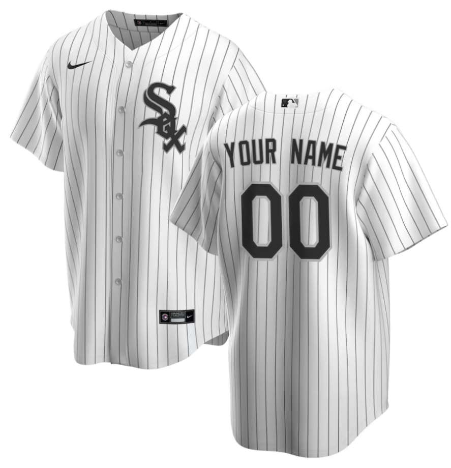 Chicago White Sox White Home Replica Custom Jersey