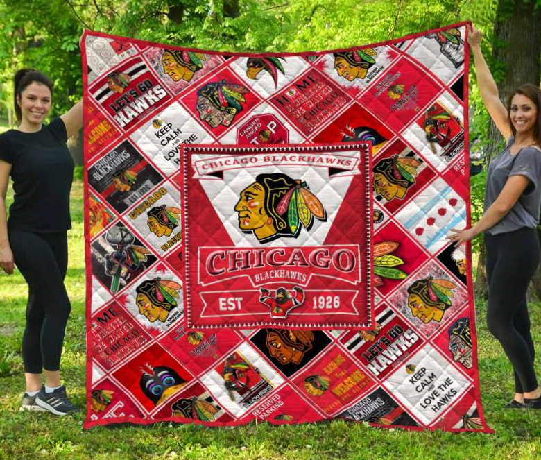 Chikago Blackhawks 3D Customized Quilt Blanket