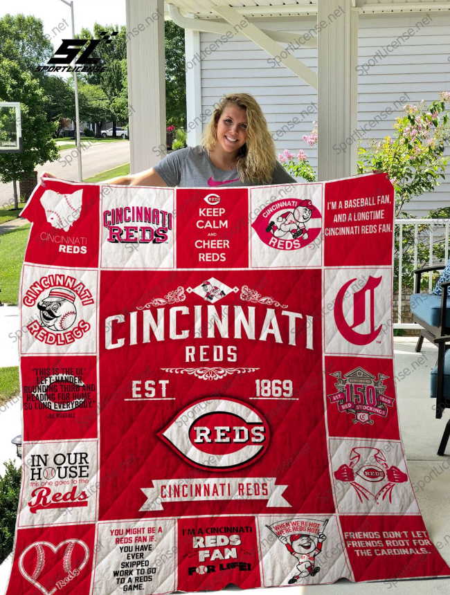 Cincinnati Reds 3D Customized Quilt Blanket