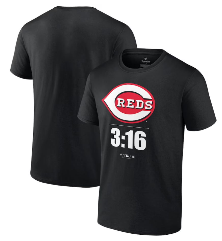 Cincinnati Reds Stone Cold Steve Austin Black 3:16 T-Shirt