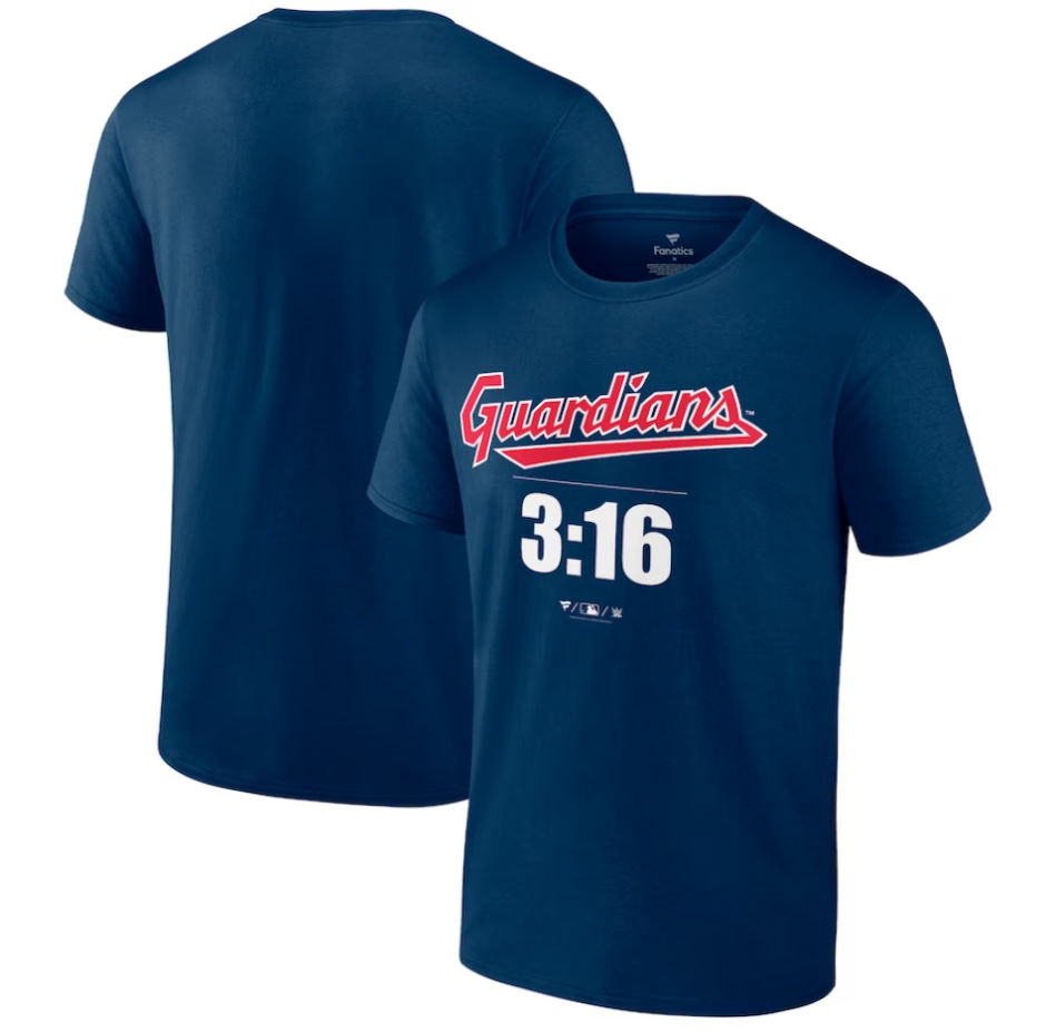 Cleveland Guardians Stone Cold Steve Austin Navy 3:16 T-Shirt