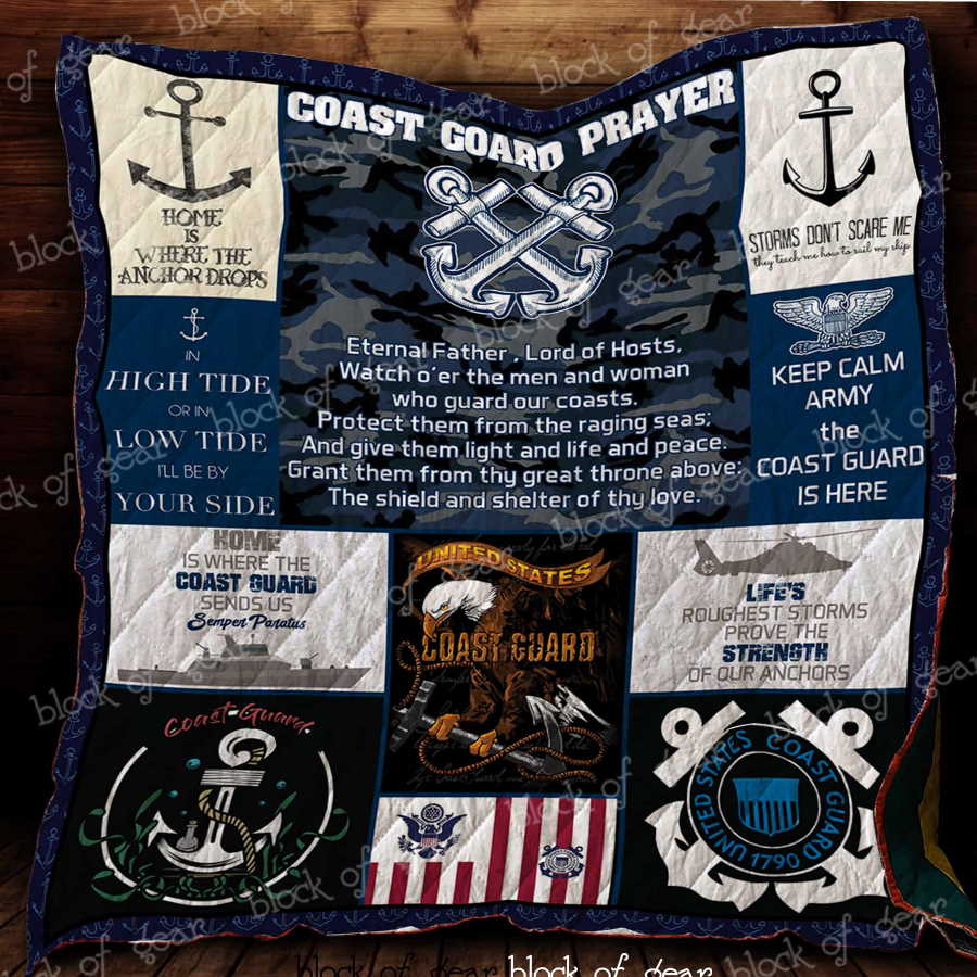 Coast Guard Proud 3D Quilt Blanket