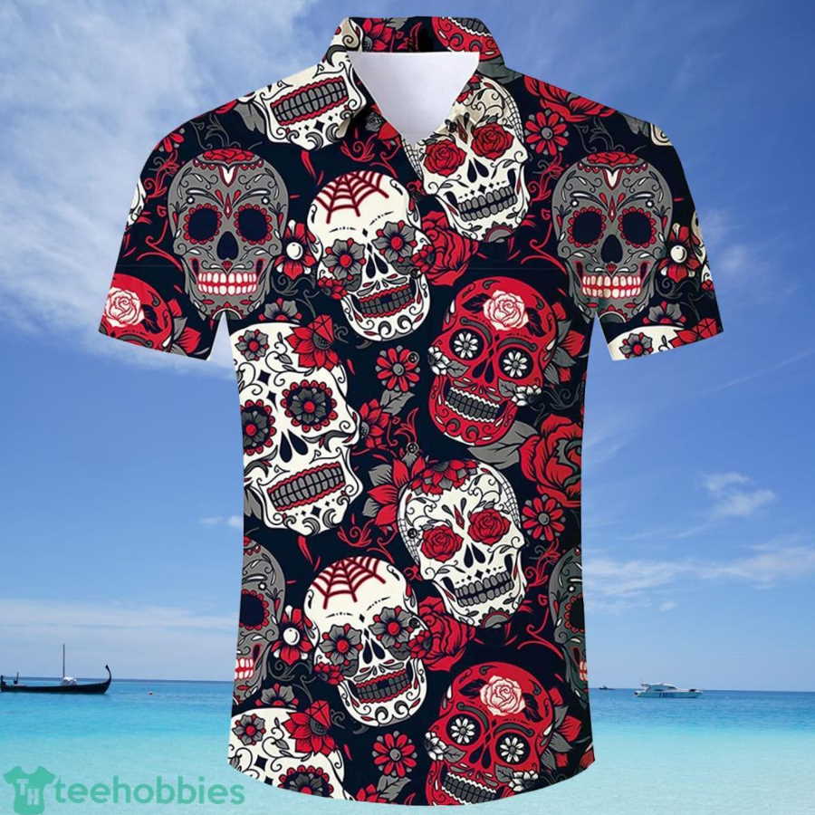 Colorful Skull Funny Tropical Hawaiian Shirt