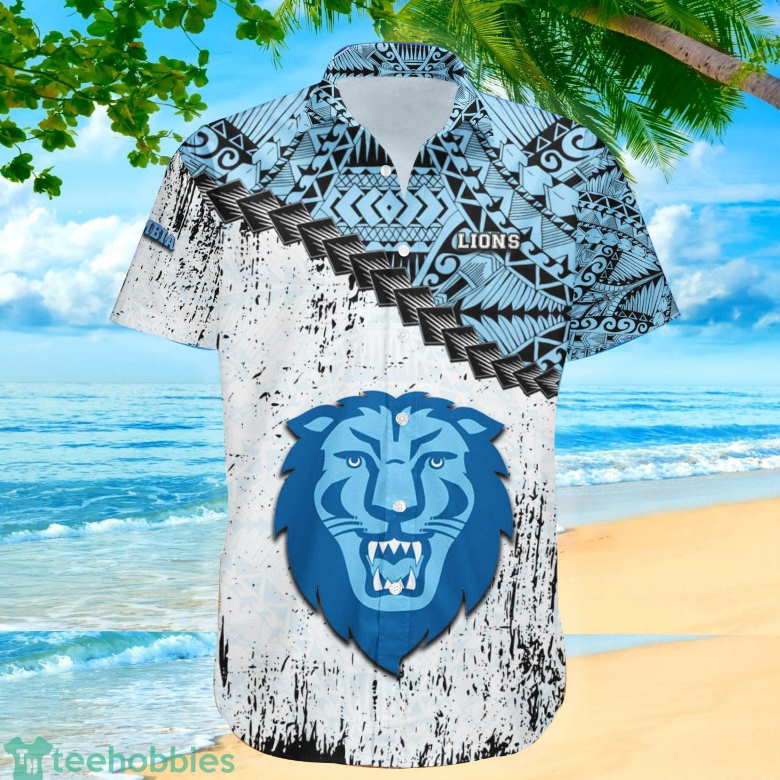 Columbia Lions NCAA Grunge Polynesian Tattoo Hawaiian Shirt