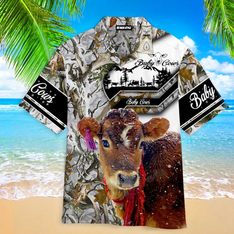 Cow Camouflage Aloha Hawaiian Shirt