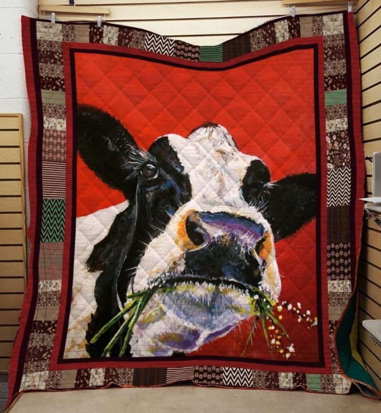 Cow Hello Baby 3D Quilt Blanket