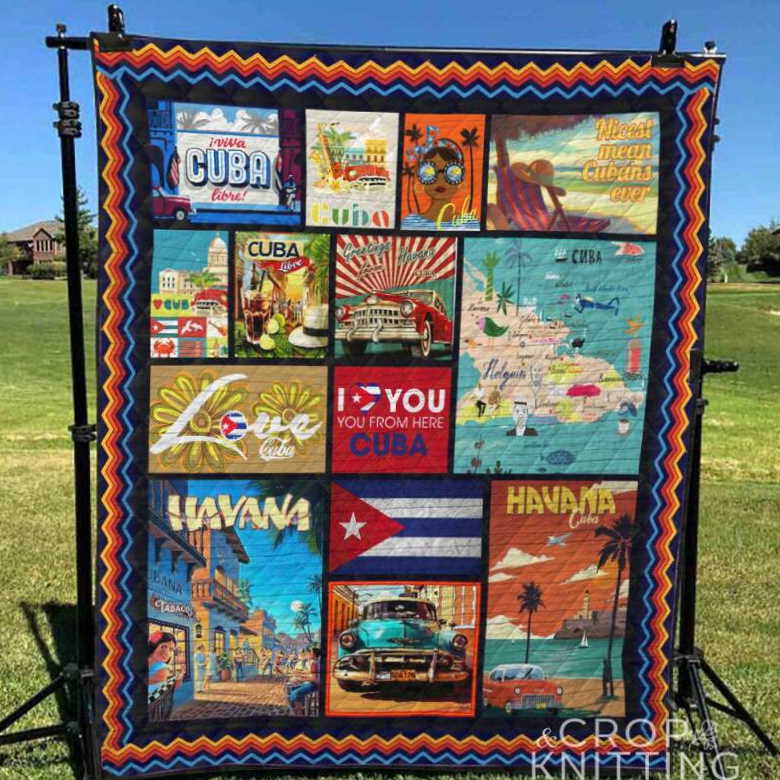 Cuba 3D Customized Quilt Blanket