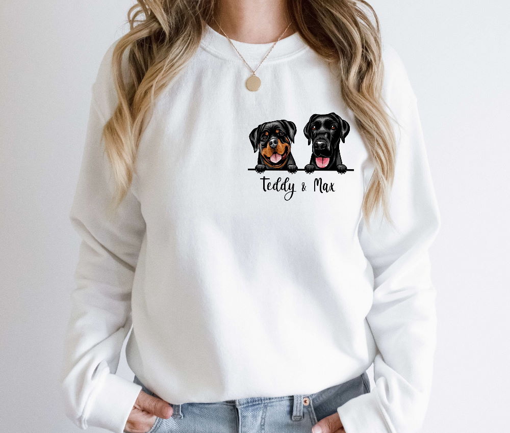 Custom Dog Sweatshirt, Personalized Dog Mom Shirt