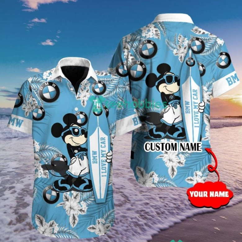 Custom Name Bmw Mickey Hawaian Shirt