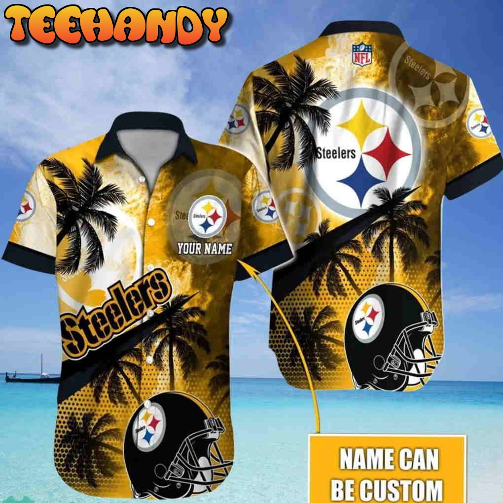 Custom Name Pittsburgh Steelers NFL Aloha Hawaiian Shirt