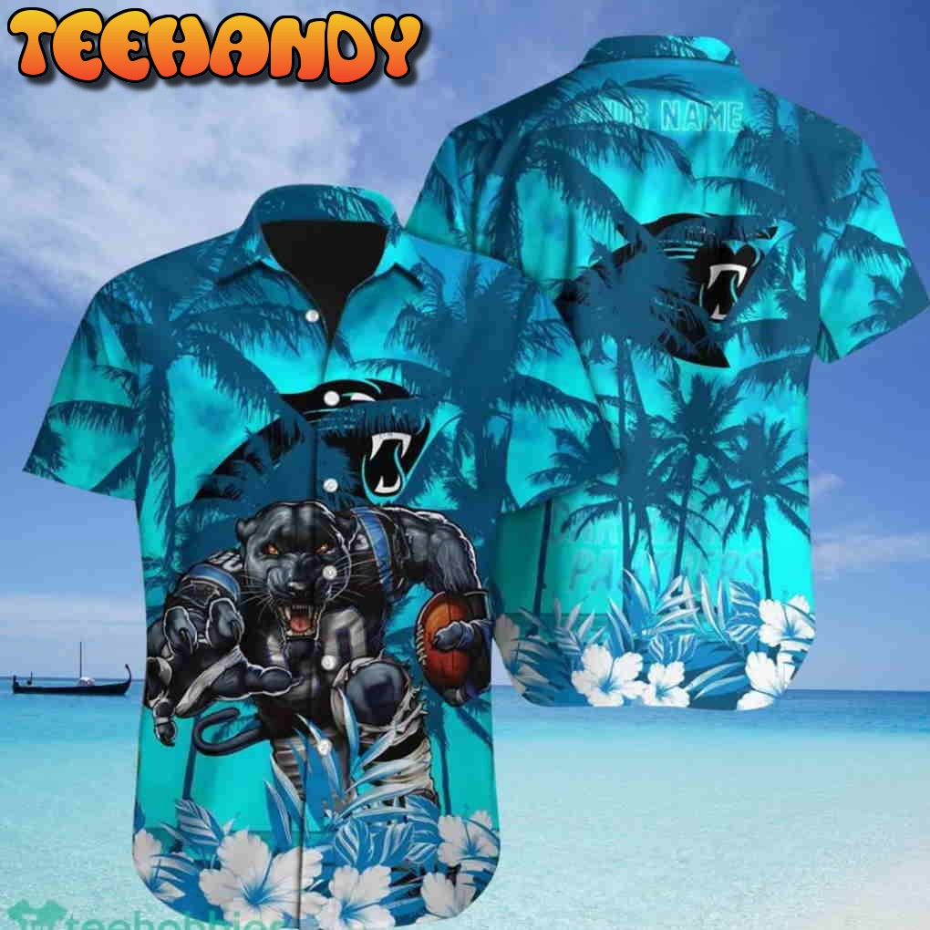 Custom Pumped NFL Carolina Panthers Aloha Hawaiian Shirt