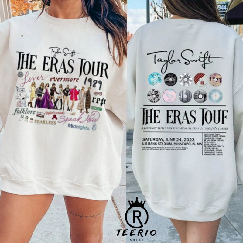 Custom The Eras Tour Date 2 Sided Print Shirt The Eras Tour Taylor Love On Tour Shirt