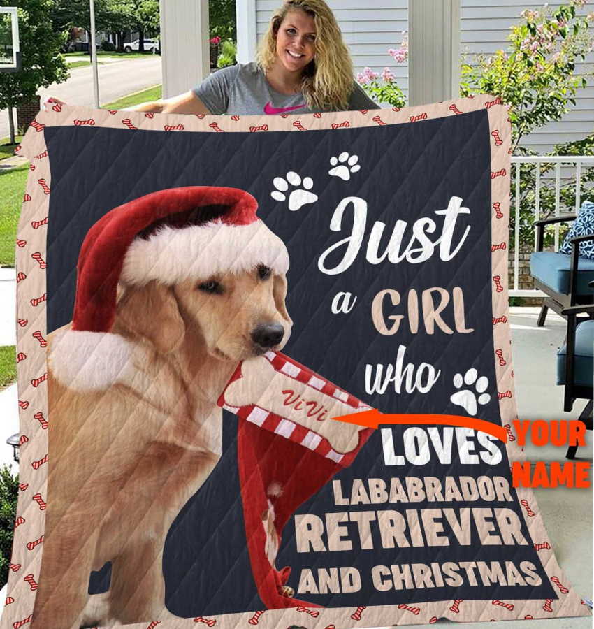 Customize Labrador Labrador For Sweet Christmas 3D Quilt Blanket