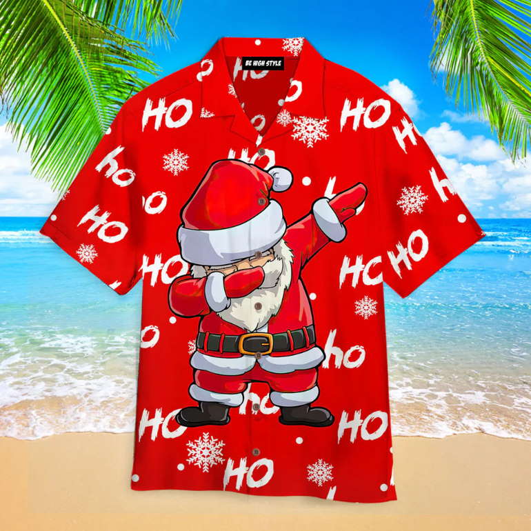 Dabbing Santa Christmas Aloha Hawaiian Shirt