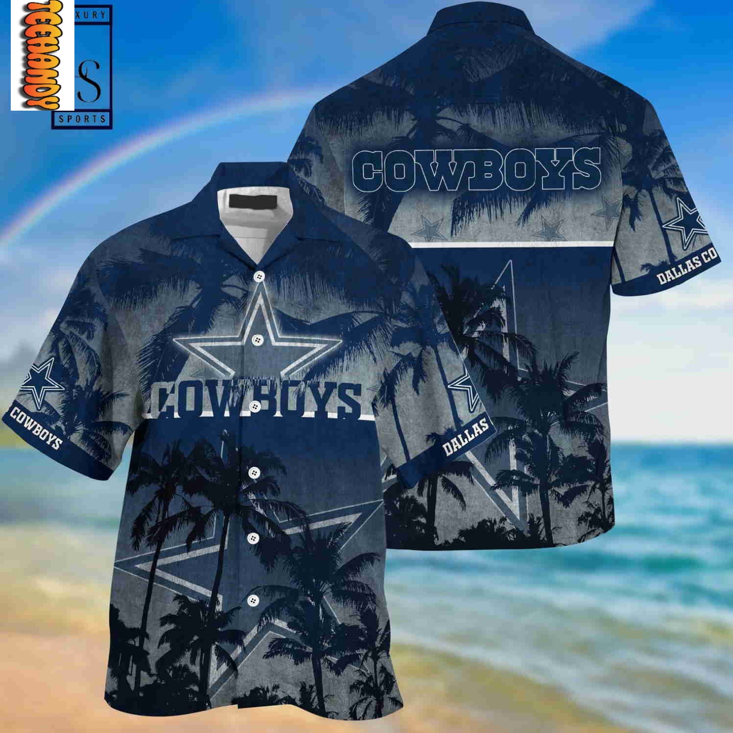 Dallas Cowboys Palm Hawaiian Shirt