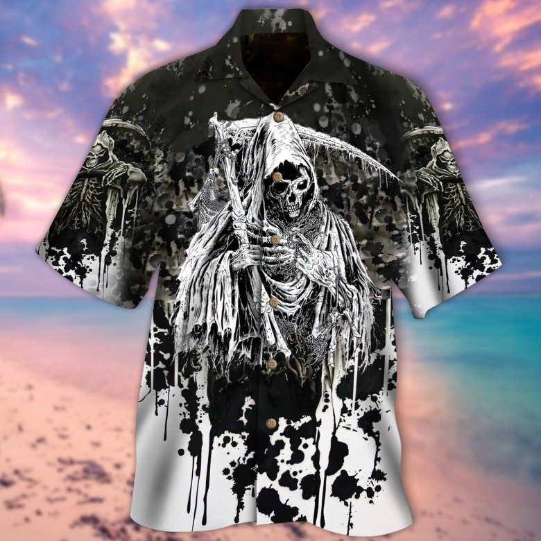 Day Of Death Skull Halloween Hawaiian Shirt