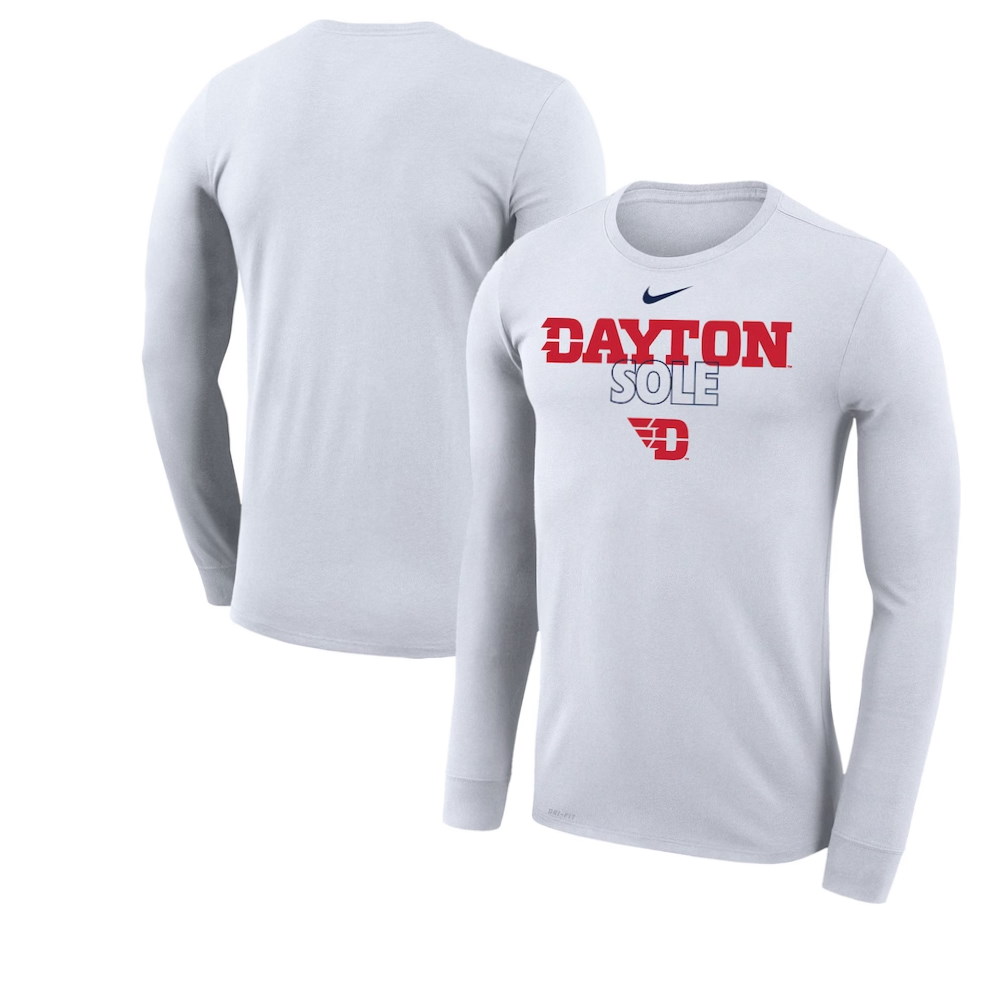 Dayton Flyers Sole On Court Bench Long Sleeve T-Shirt