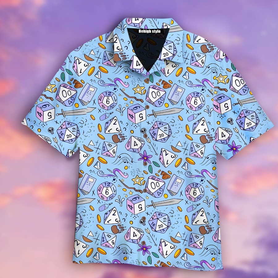 D&D Pattern Aloha Hawaiian Shirt